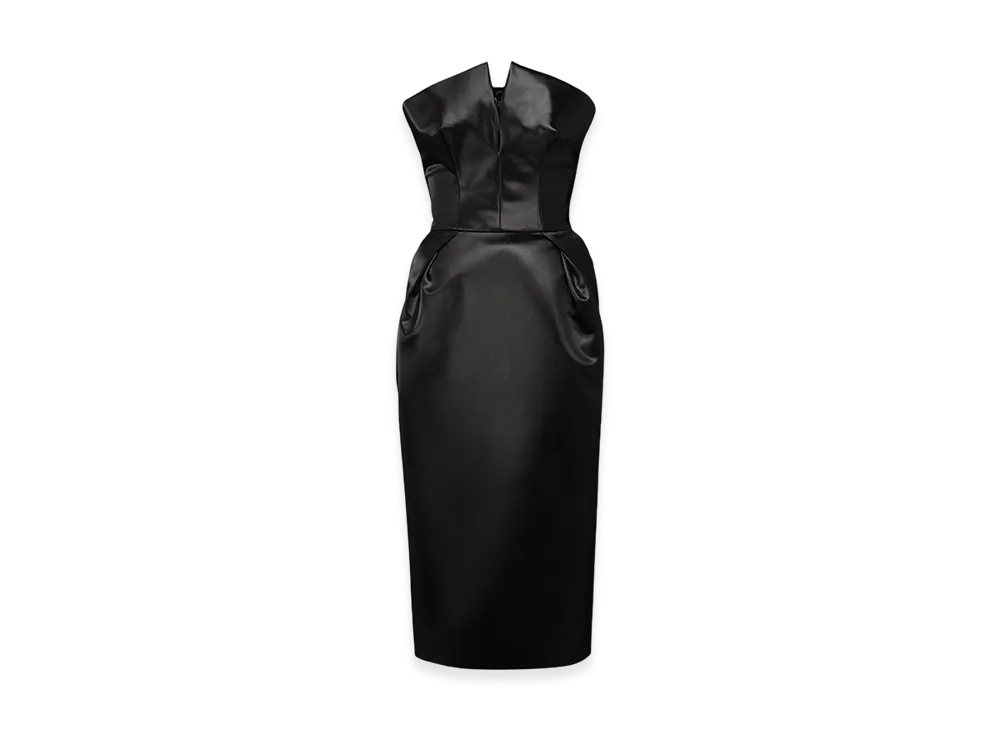 Maison Margiela Women's Cintzed Satin Dress "Black"