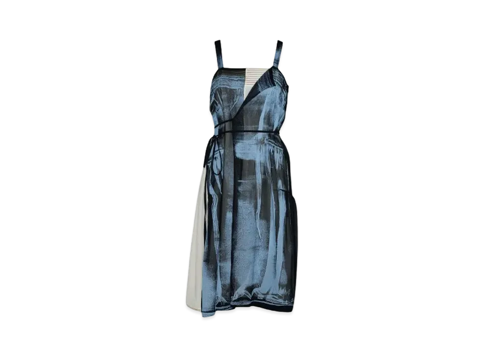 Maison Margiela Freeze Frame Silk Dress "Light Blue"