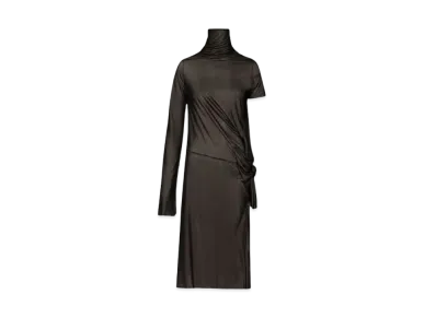 Maison Margiela Asymmetric Ruched Dress "Black"