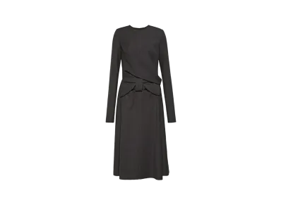 Maison Margiela Women's Bow Midi Dress "Dark Gray"