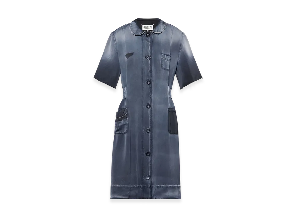 Maison Margiela Sun-Faded Midi Dress "Blue"