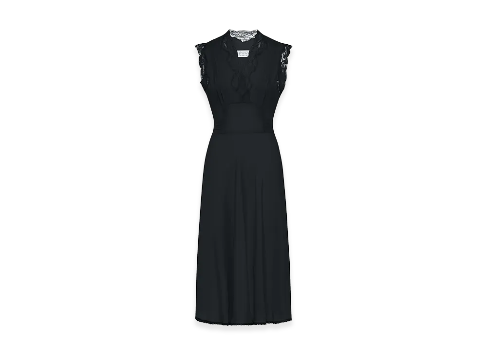 Maison Margiela Women's Silk Midi Dress "Black"