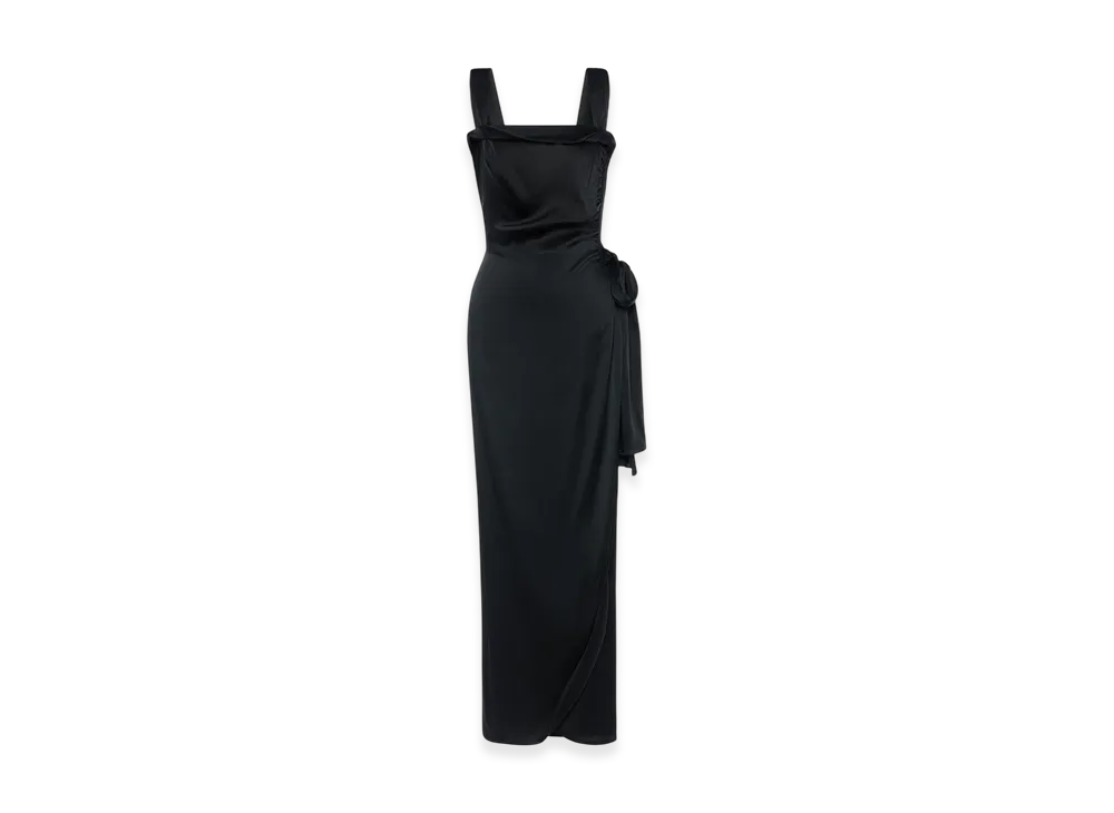 Maison Margiela Silk Satin Maxi Dress "Black"