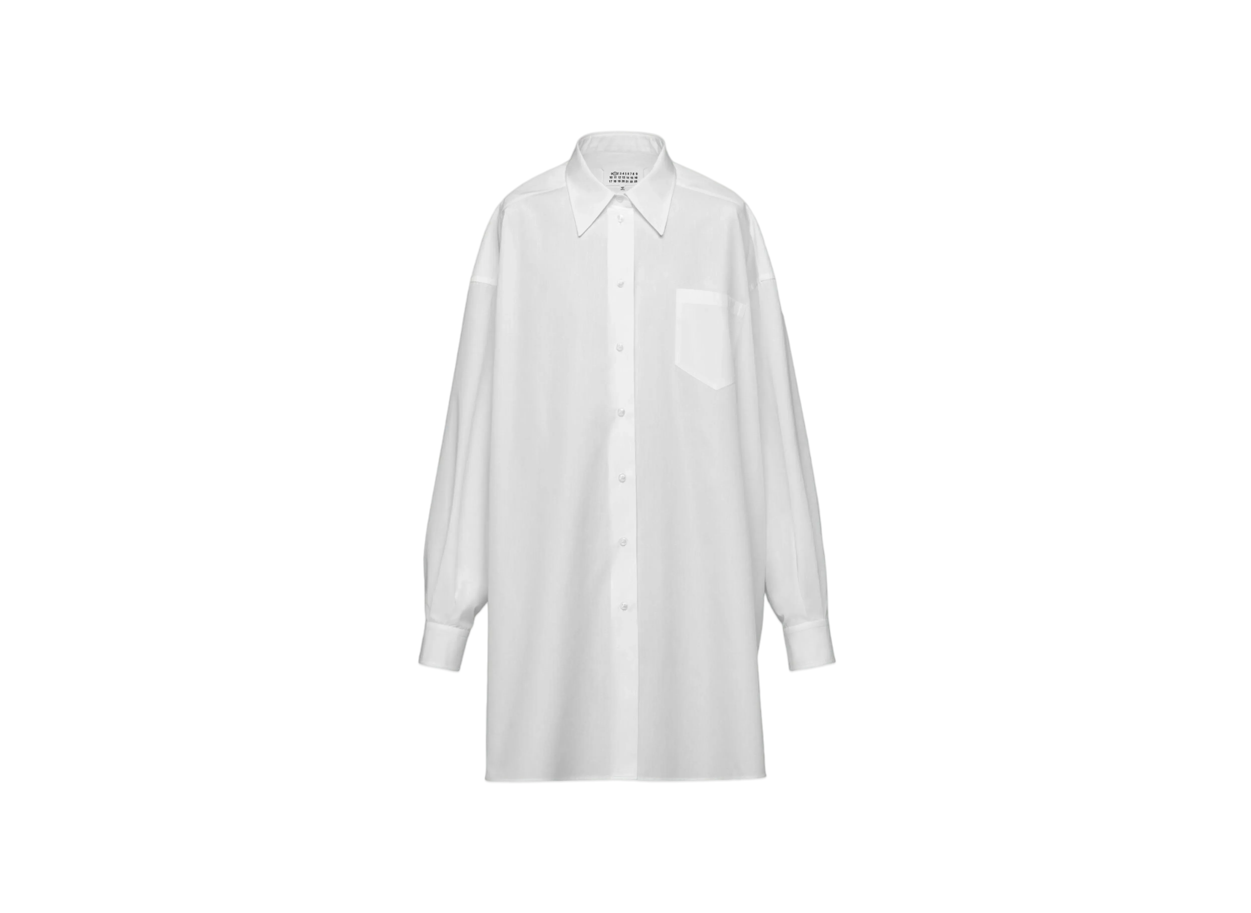 Maison Margiela Women's Cotton Poplin Shirt Dress "White"