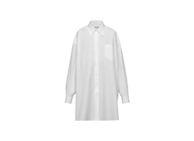 Maison Margiela Women's Cotton Poplin Shirt Dress "White"
