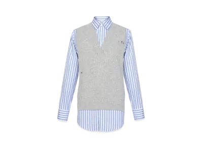 Maison Margiela Women's Spliced Knit Shirt "White"