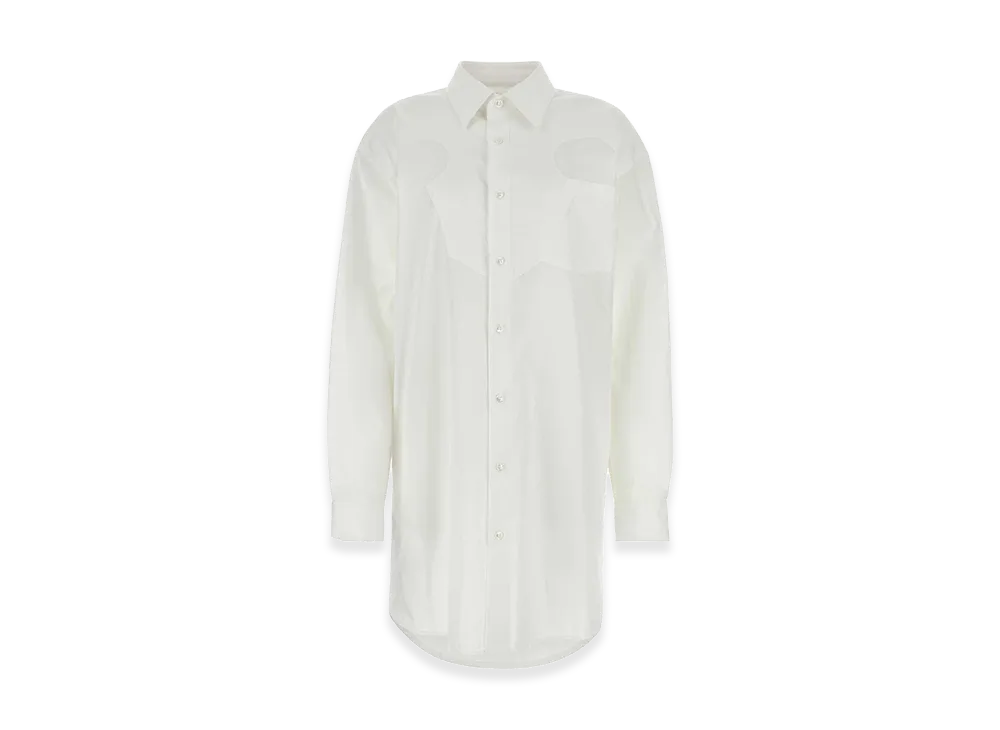 Maison Margiela Women's Poplin Shirt Mini Dress "White"