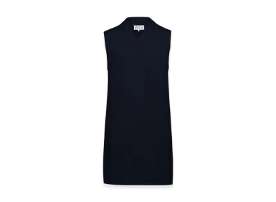 Maison Margiela Women's V-Neck Knit Dress "Blue"