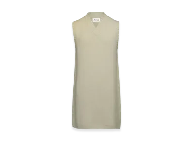 Maison Margiela Women's V-Neck Knit Dress "Palladium"