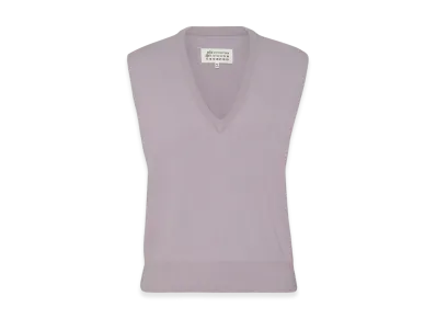 Maison Margiela Women's Wool V-Neck Gilet "Lilac"