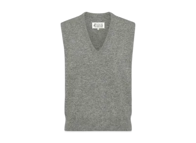 Maison Margiela Women's Wool V-Neck Gilet "Gray"