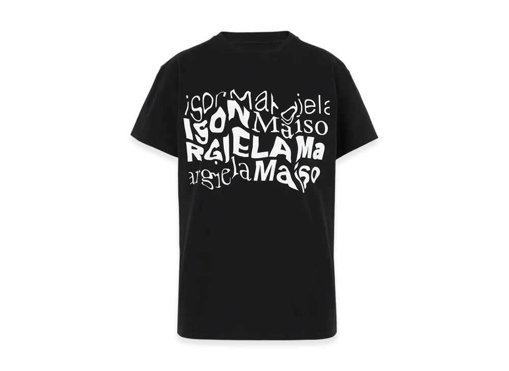 Maison Margiela Women's Distorted Logo T-Shirt "Black"