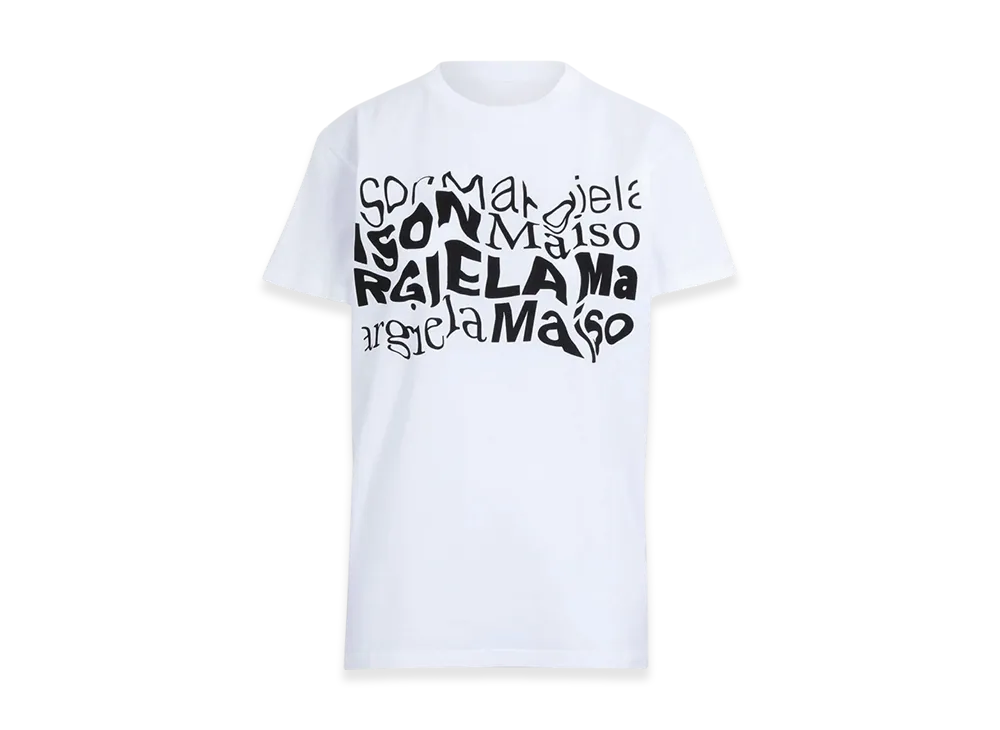 Maison Margiela Women's Distorted Logo T-Shirt "White"