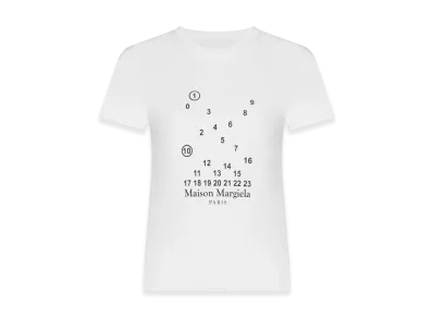 Maison Margiela Women's Numeric Logo T-Shirt "White"