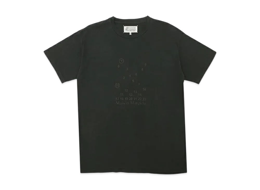 Maison Margiela Women's Short Sleeve T-Shirt Numbering Logo "Black"