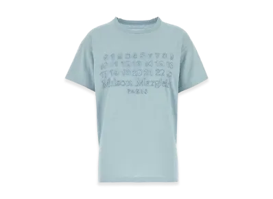 Maison Margiela Women's Light Blue Cotton T-Shirt "Light Blue"