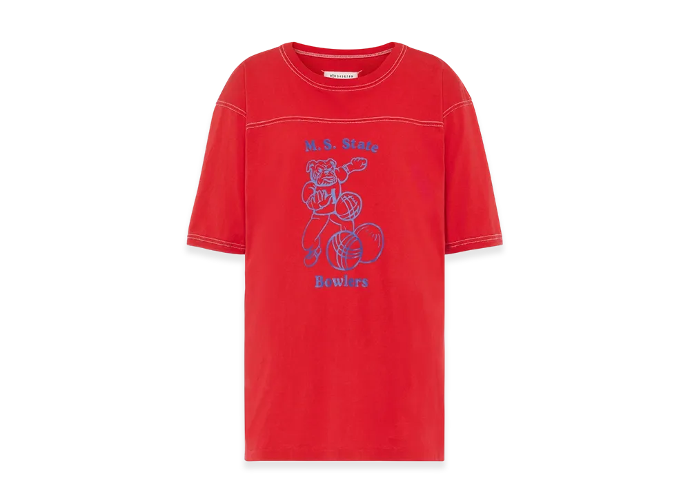 Maison Margiela Cotton Varsity T-Shirt "Red"