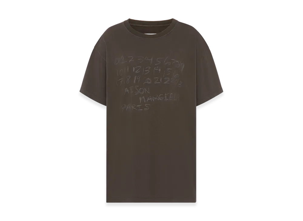 Maison Margiela Numbering Cotton T-Shirt "Brown"