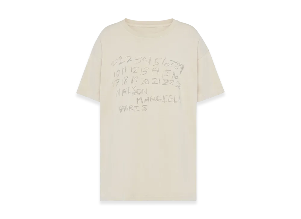 Maison Margiela Numbering Cotton T-Shirt "Sand"