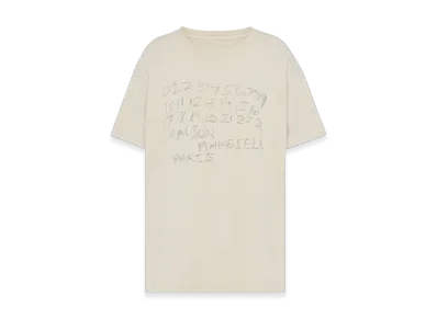 Maison Margiela Numbering Cotton T-Shirt "Sand"