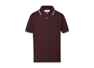Maison Margiela Women's M Logo Piquet Polo Shirt "Bordeaux"