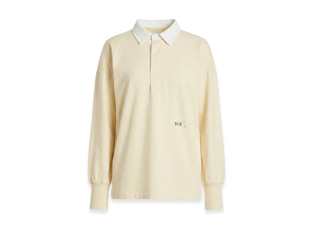 Maison Margiela Women's Polo Shirt With Print "Ivory"