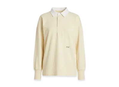 Maison Margiela Women's Polo Shirt With Print "Ivory"