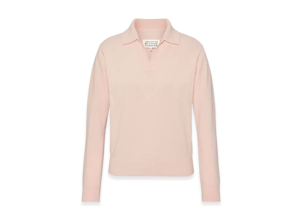 Maison Margiela Polo Knit Top "Pale Pink"