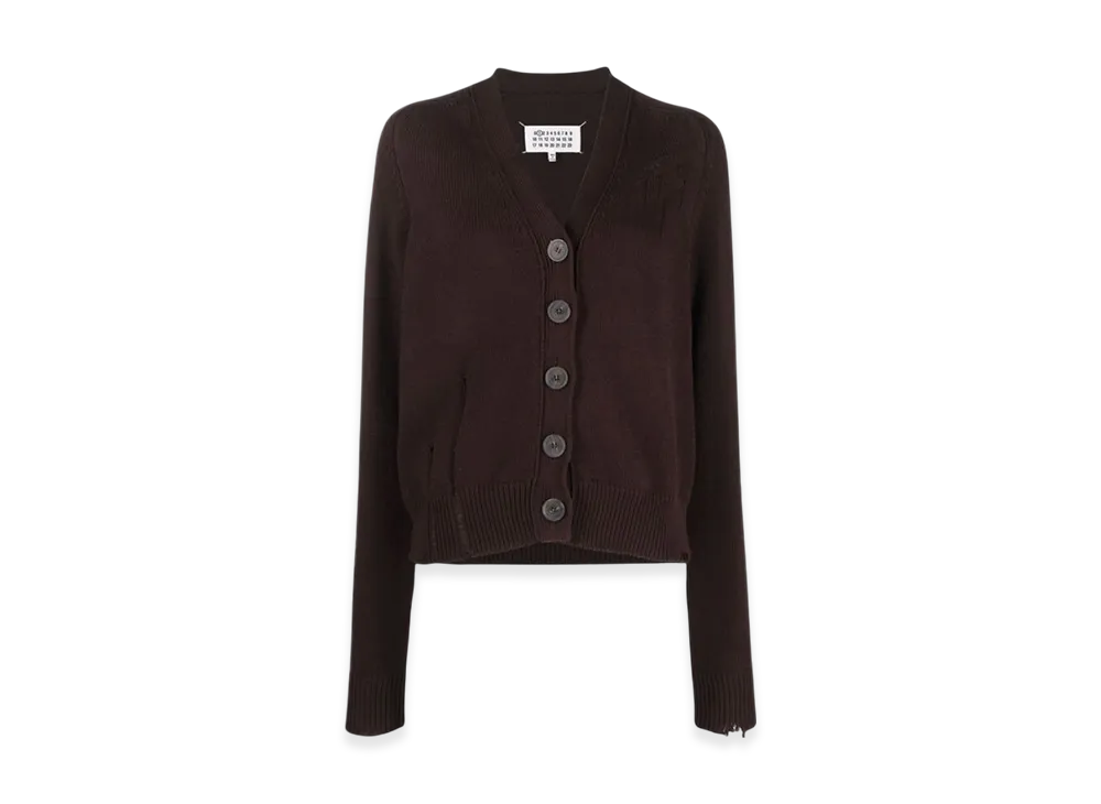 Maison Margiela Women's Decontracte Cardigan "Dark Brown"