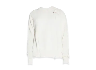 Maison Margiela Women's Distressed Sweater "Ivory"