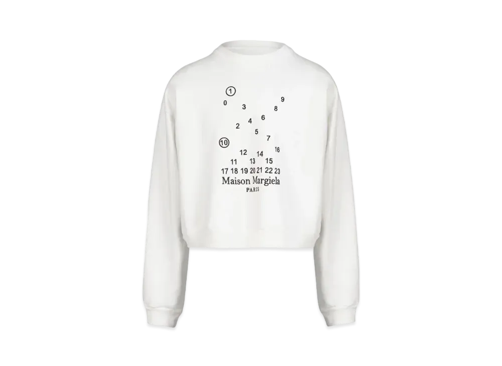 メゾンマルジェラ ウィメンズ ロゴ スウェットシャツ "ホワイト" S51GU0118S25540101