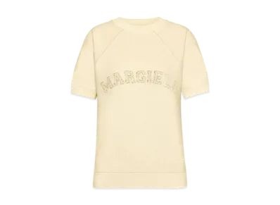 Maison Margiela Women's Short Sleeve Sweatshirt "Cream"