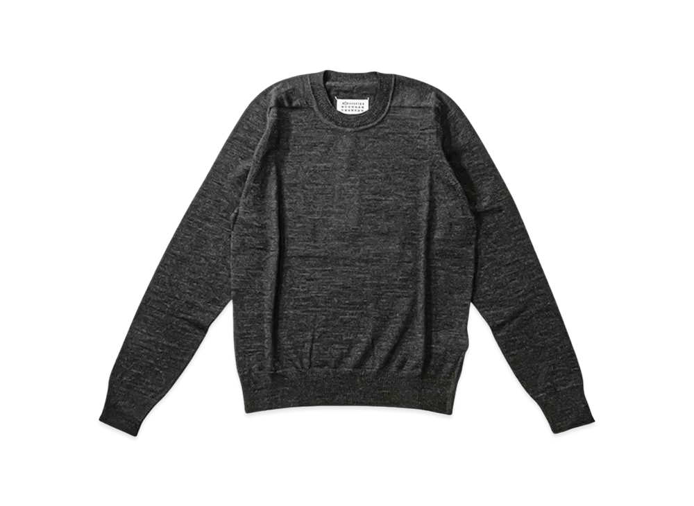 Maison Margiela Women's Crewneck Wool Sweater "Dark Grey"