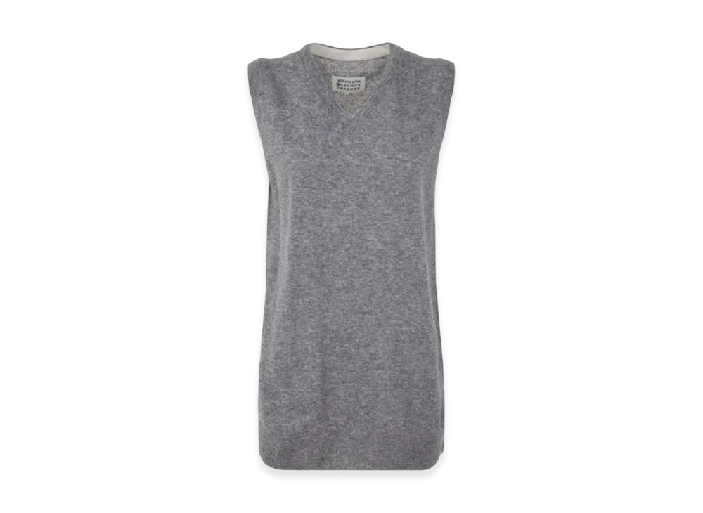 Maison Margiela Women's Lambswool Knit Vest "Grey"