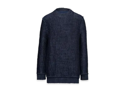 Maison Margiela Raw Woven Knit Sweatshirt "Blue"