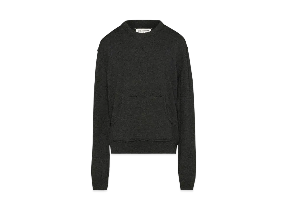 Maison Margiela Women's Cashmere Hooded Sweater "Charcoal"
