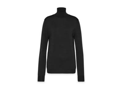 Maison Margiela Women's Merino Wool High Neck Sweater "Dark Gray"