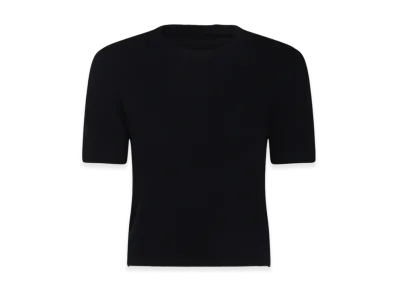 Maison Margiela Women's Washed Lambswool Knit Top "Navy"