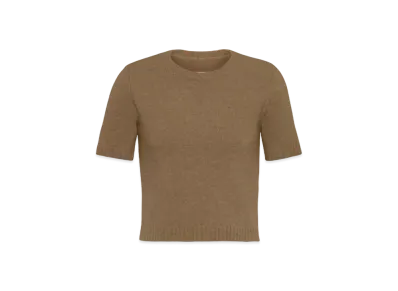 Maison Margiela Men's Washed Lambswool Top "Pink Beige"