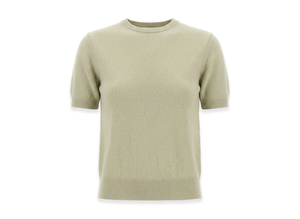 Maison Margiela Women's Wool Crew Neck T-Shirt "Green"