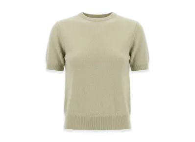 Maison Margiela Women's Wool Crew Neck T-Shirt "Green"