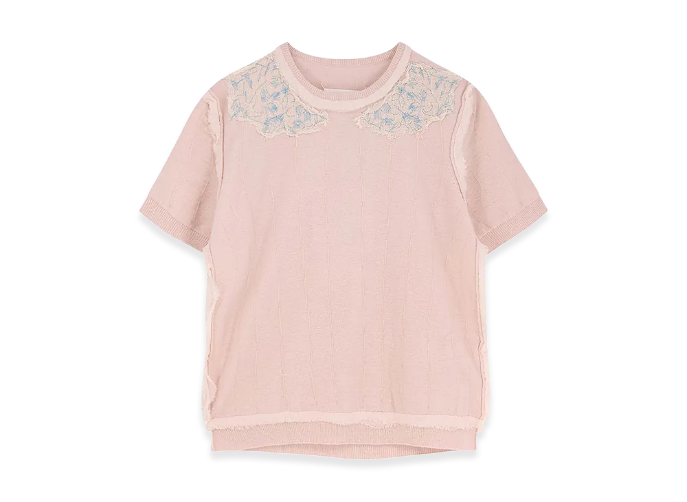 Maison Margiela Women's Virgin Wool Sweater "Light Pink"