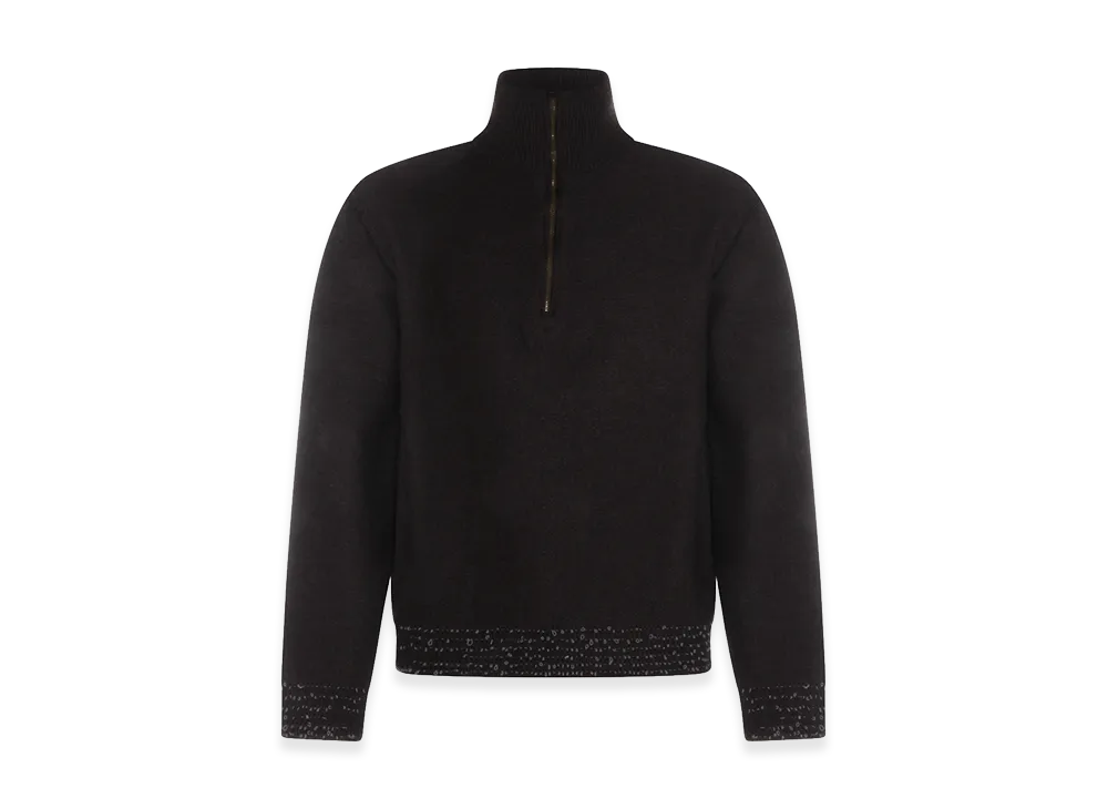 Maison Margiela Women's Maglia In Lana Con Zip A Un Quarto "Brown"
