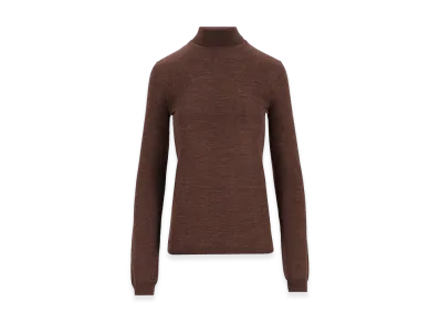 Maison Margiela Women's Wool and Silk Turtleneck "Brown"