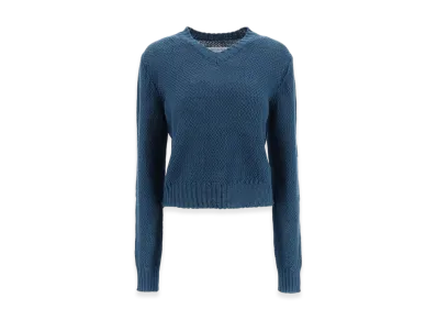 Maison Margiela Women's Hemp Basket Weave Knit "Blue"