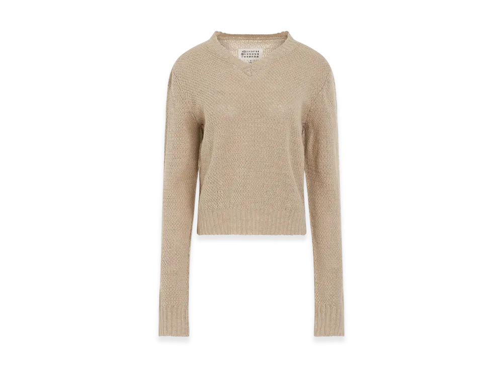 Maison Margiela Women's Hemp Basket Weave Knit "Beige"