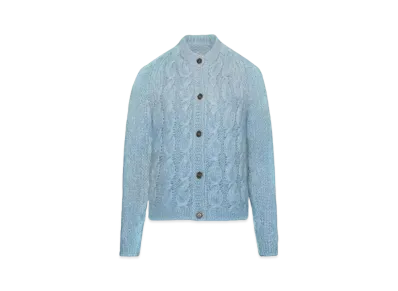 Maison Margiela Faded Mohair Cardigan "Baby Blue"