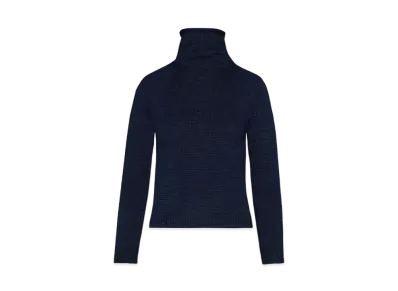 Maison Margiela Women's Knit High-Neck Sweater "Blue"