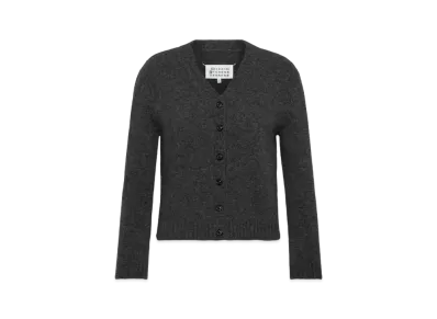 Maison Margiela Women's Washed Lambswool Cardigan "Charcoal"