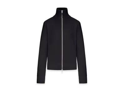 Maison Margiela Women's Ribbed Cotton Zip-Up Cardigan "Navy"